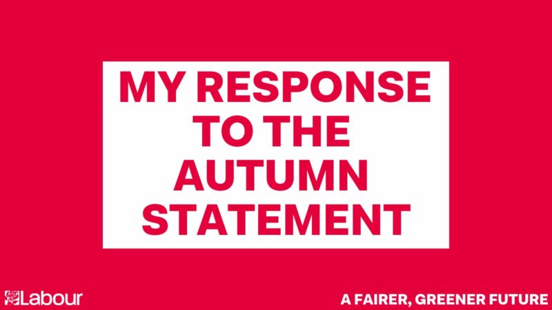 My repose to the autumn statement