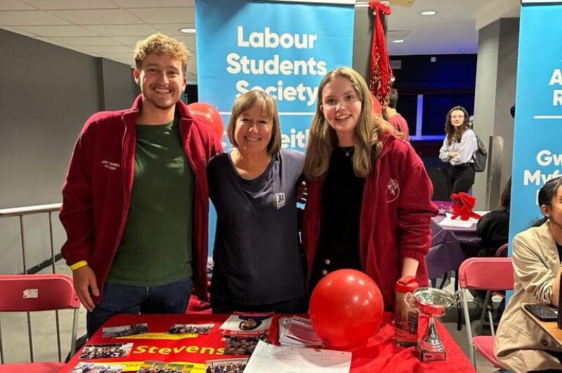 Joining Cardiff Labour Students at their Freshers Fair Stall