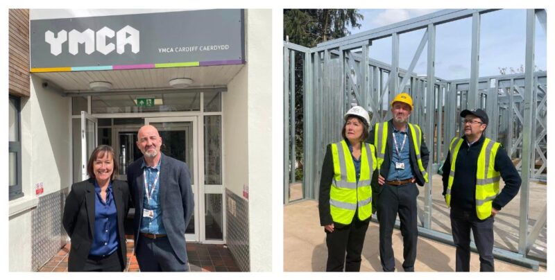 Jo Stevens MP inspecting work on YMCA