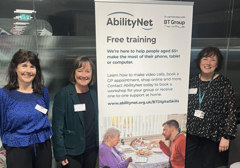 Jo, Sarah and Lucy at BT HQ